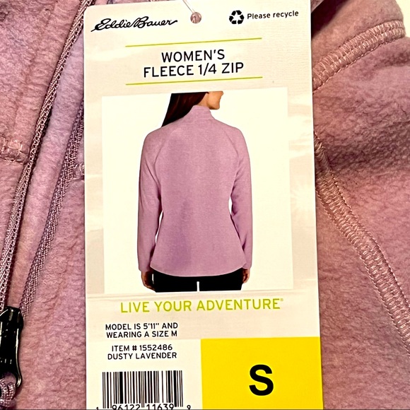 💚Eddie Bauer new with tags women’s 1/4 zip fleece top - Picture 2 of 7